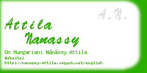 attila nanassy business card